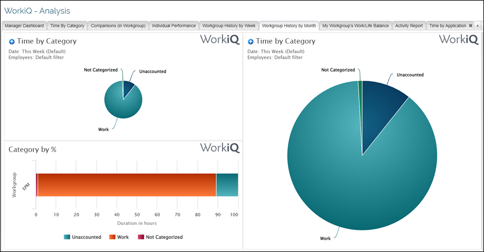 Time by category report